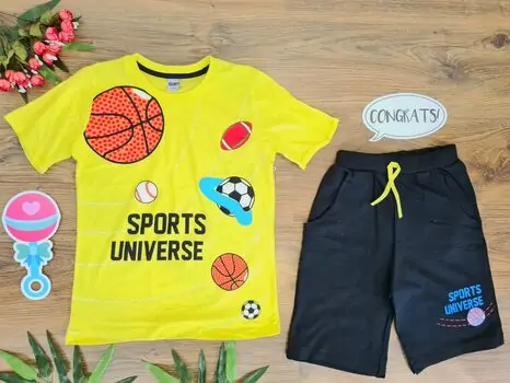 Sports Universe საბავშვო ტანსაცმლის ნაკრები TRIO 2001 Yellow