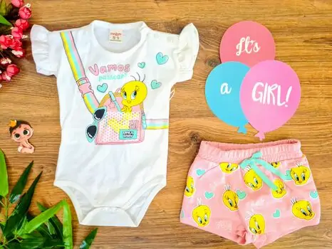 Vamos Tweety საბავშვო ტანსაცმლის ნაკრები Bupper 22407 Pink
