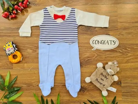 Puan Baby Romper, Little Sailor, რომპერი 6648 LIGHT BLUE