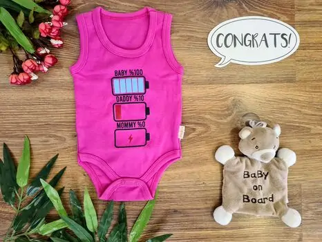 Mommy & Daddy & Baby ჩვილის ბოდე BEBIO 3051 Pink