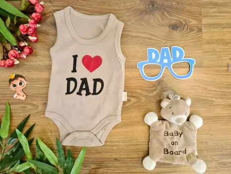 I Love Dad ჩვილის ბოდე BEBIO 3062 Beige