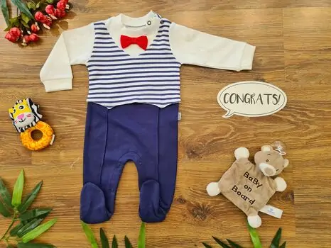 Puan Baby Romper, Little Sailor, რომპერი 6648 DARK BLUE