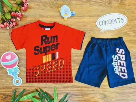 Run Super Speed საბავშვო ტანსაცმლის ნაკრები Cilgin Red 167