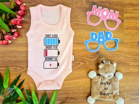 Mommy & Daddy & Baby ჩვილის ბოდე BEBIO 3051 Light Pink
