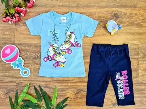 Roller Skate Outfit საბავშვო ტანსაცმლის ნაკრები Cilgin 171 Blue