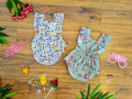 Vintage Newborn Onesie 21-854-2 Maibella ჩვილის საზაფხულო კომბინიზონი, 2 image