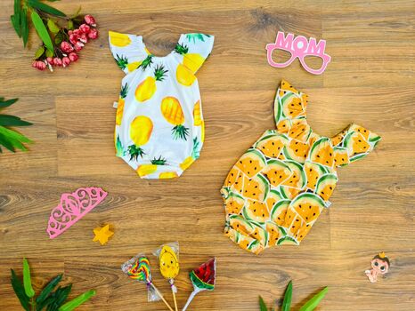 Tropical Fruits Bodysuit 15-6044 Maibella ჩვილის საზაფხულო კომბინიზონი