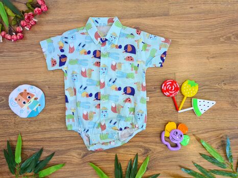 Forest Animals Bodysuit 25-0207-9 Maibella  საბავშვო ბოდე-პერანგი