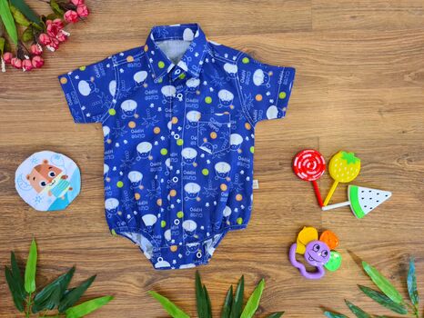 Cute Hippo Bodysuit 25-0207-9 Maibella  საბავშვო ბოდე-პერანგი