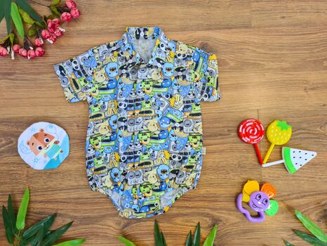 Graffiti Bodysuit 25-0207-9 Maibella  საბავშვო ბოდე-პერანგი