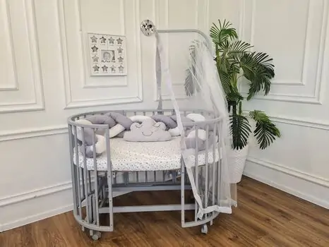 Heyner  Play Grey Sleeping Set Grey White ახალშობილის ტრანსფორმერი საწოლი, 3 image