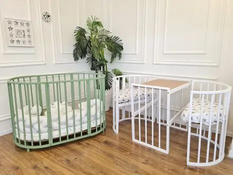 Heyner Play Mint Sleeping Set White  ახალშობილის ტრანსფორმერი საწოლი, 6 image