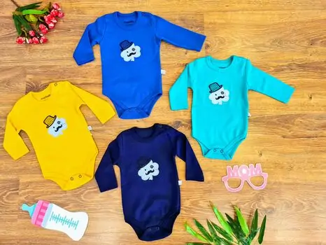 Bodysuit Mustache 3163 Maibella  საბავშვო ბოდე