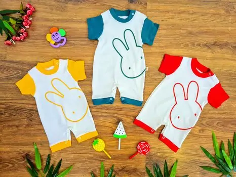 Summer Rabbit Jumpsuit 1995 Maibella ჩვილის საზაფხულო რომპერი