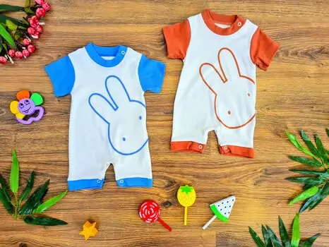 Summer Rabbit Jumpsuit 1995 Maibella ჩვილის საზაფხულო რომპერი