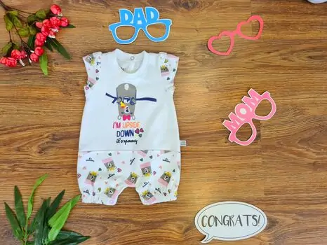 I'm Upside Down Jumpsuit 2907 Maibella ჩვილის საზაფხულო რომპერი