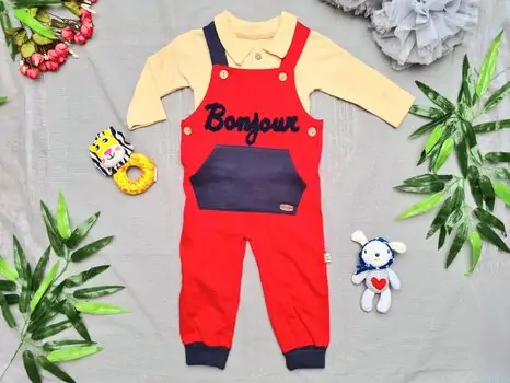 Bonjour 2in1 Set Maibella Red 26-248 საბავშვო ტანსაცმლის ნაკრები