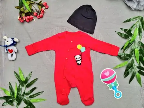 Baby Panda 26-271-1 Red Maibella საბავშვო რომპერი