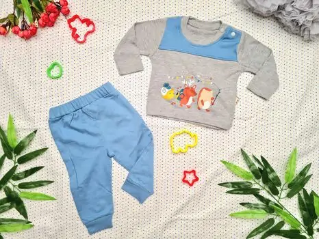 Friends from Forest 2in1 Set Maibella Grey 26-301 საბავშვო ტანსაცმლის ნაკრები