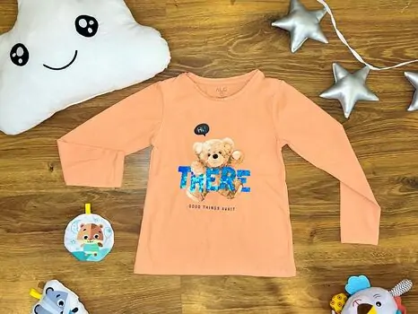 Hi Teddy Bear 623400 ALG Peach გრძელ მკლავიანი მაისური