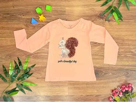 SUCH A BEAUTIFUL DAY 523402 PEACH ALG გრძელ მკლავიანი მაისური