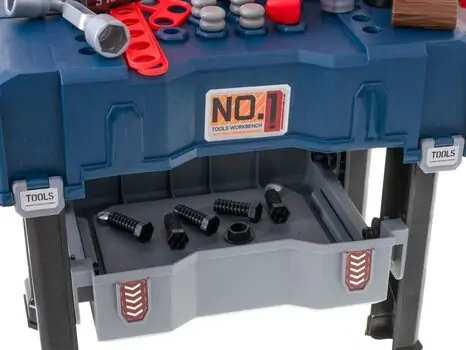 Mobile Tool Set For Kids Blue 8035B სათამაშო ინსტრუმენტების ნაკრები, 14 image