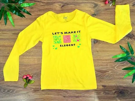 LET'S MAKE IT LIGHT YELLOW 723111 ALG გრძელ მკლავიანი მაისური