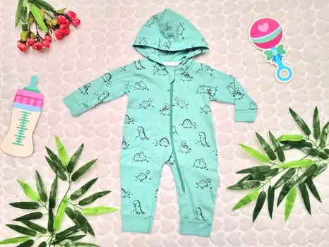 Lovely Dino Romper Blue MURATBABY 6374 ახალშობილის რომპერი