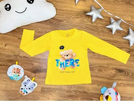 Hi Teddy Bear 623400 ALG Yellow გრძელ მკლავიანი მაისური