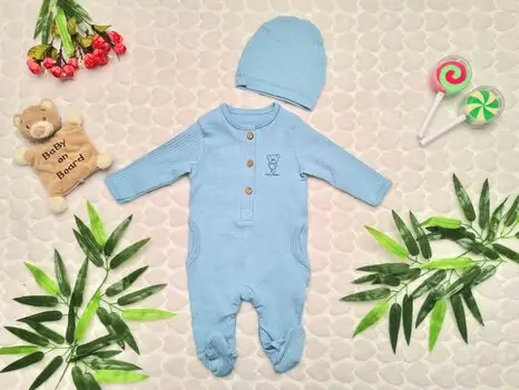 Cute Bear Romper Anna Babba 2052 ჩვილის რომპერი