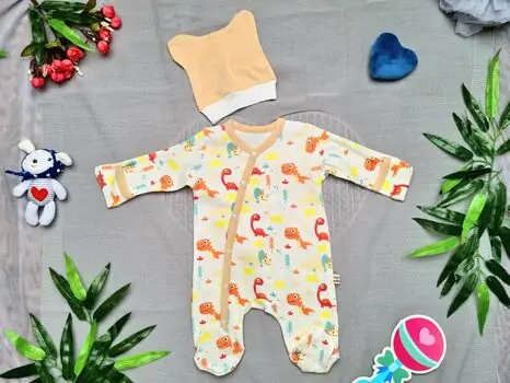 Dino Romper Brown 2in1 Set 26-271-6 Maibella საბავშვო რომპერი, 3 image