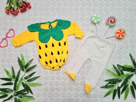 Yellow Strawberry COCOMELL 599 საბავშვო ტანსაცმლის ნაკრები