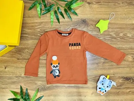 Panda Squad Orange 123407 ALG გრძელ მკლავიანი მაისური