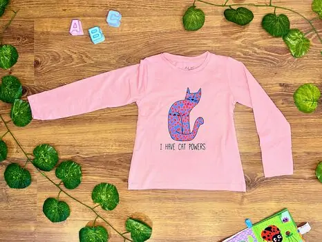 I Have Cat Powers 523401 ALG Pink გრძელ მკლავიანი მაისური