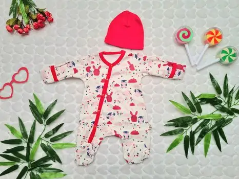 Owl and Bunny Romper 26-257 Maibella საბავშვო რომპერი
