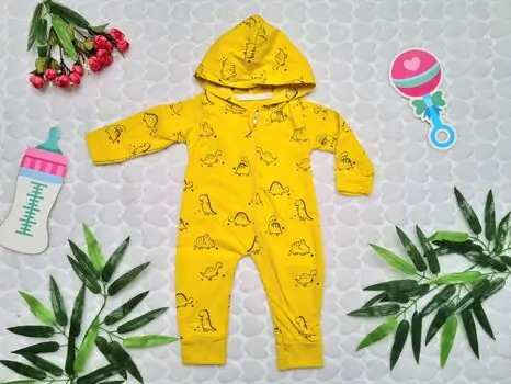 Lovely Dino Romper Yellow MURATBABY 6374 ახალშობილის რომპერი