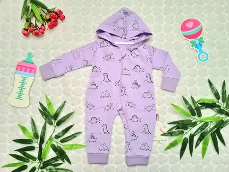 Lovely Dino Romper Yellow MURATBABY 6374 ახალშობილის რომპერი