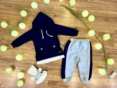 Hood Set Dark Blue MURATBABY 7259 საბავშვო ტანსაცმლის ნაკრები