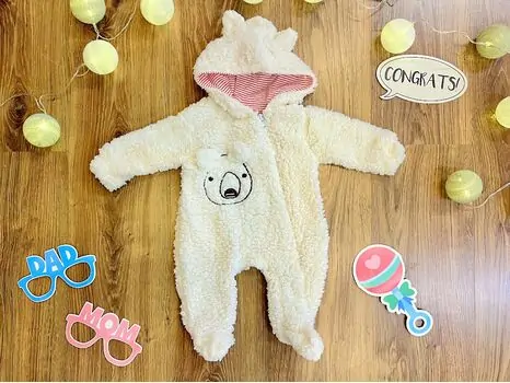 Lovely Koala Romper MURATBABY 7255 White ახალშობილის რომპერი