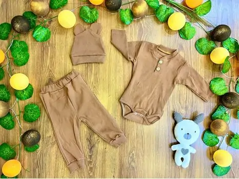 Lovely Romper Set For Baby MURATBABY Brown 6454 საბავშვო ტანსაცმლის ნაკრები