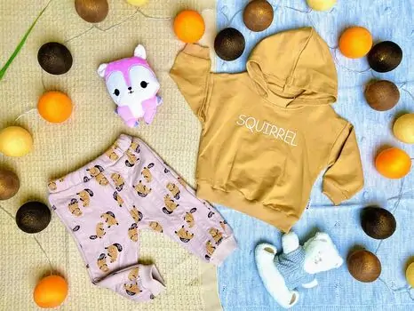 Cute SQUIRREL Set Necix's Beige 223020152 საბავშვო ტანსაცმლის ნაკრები