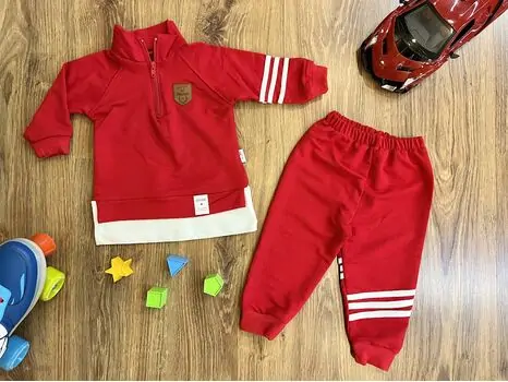 Sport Set For Baby MURATBABY Red 7271 საბავშვო ტანსაცმლის ნაკრები