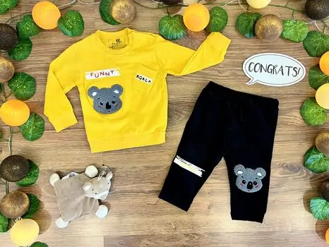 FUNNY KOALA Set 2in1 Yellow 122031 ALG თბილი ორეული