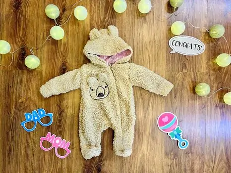 Lovely Koala Romper MURATBABY 7255 Beige ახალშობილის რომპერი