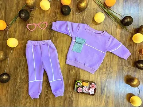 Sport Set For Baby MURATBABY Purple 7271 თბილი ორეული