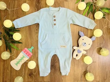 Little Romper MURATBABY 7082 Sky blue საბავშვო რომპერი