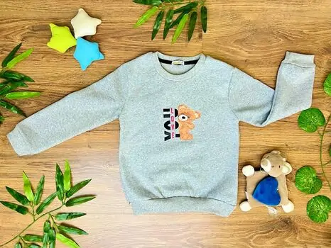 Lovely Bear Silver ALG 623145 გრძელ მკლავიანი პულოვერი
