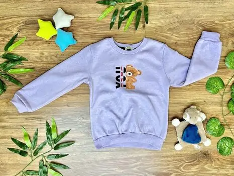 Lovely Bear Purple ALG 623145 გრძელ მკლავიანი პულოვერი