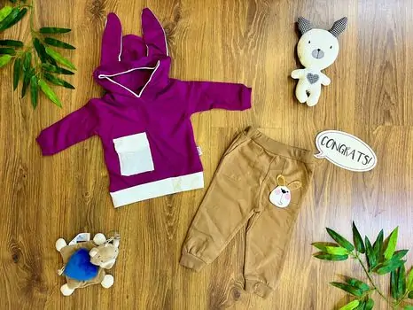 Lovely Bunny Set MURATBABY Purple 6083 საბავშვო ტანსაცმლის ნაკრები