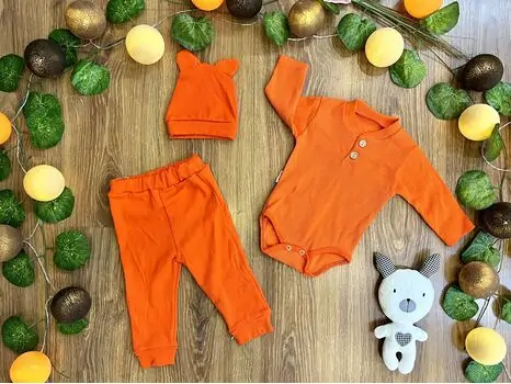 Lovely Romper Set For Baby MURATBABY Terracotta 6454 საბავშვო ტანსაცმლის ნაკრები